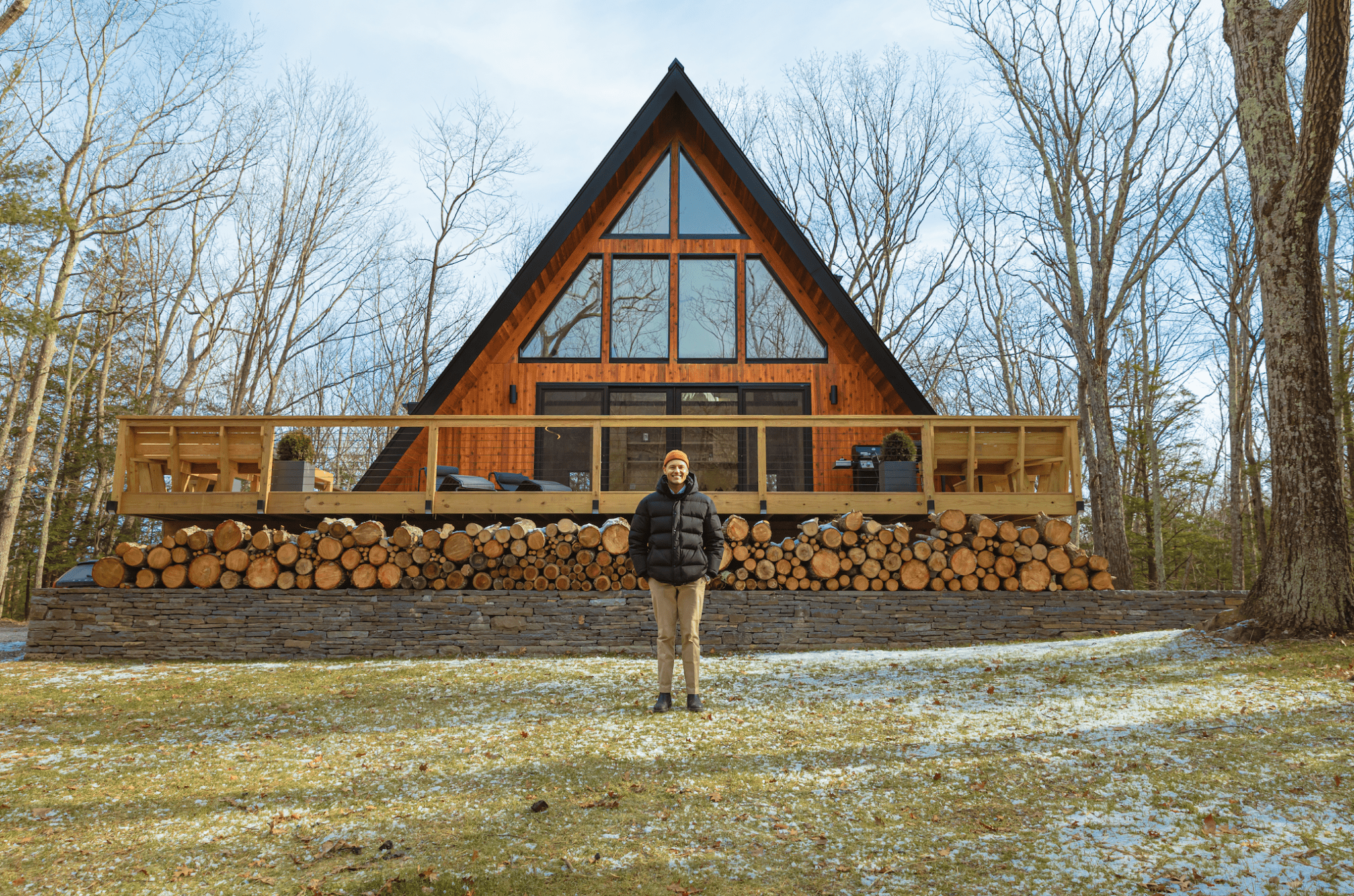 A-frame House in Saugerties, NY - Den