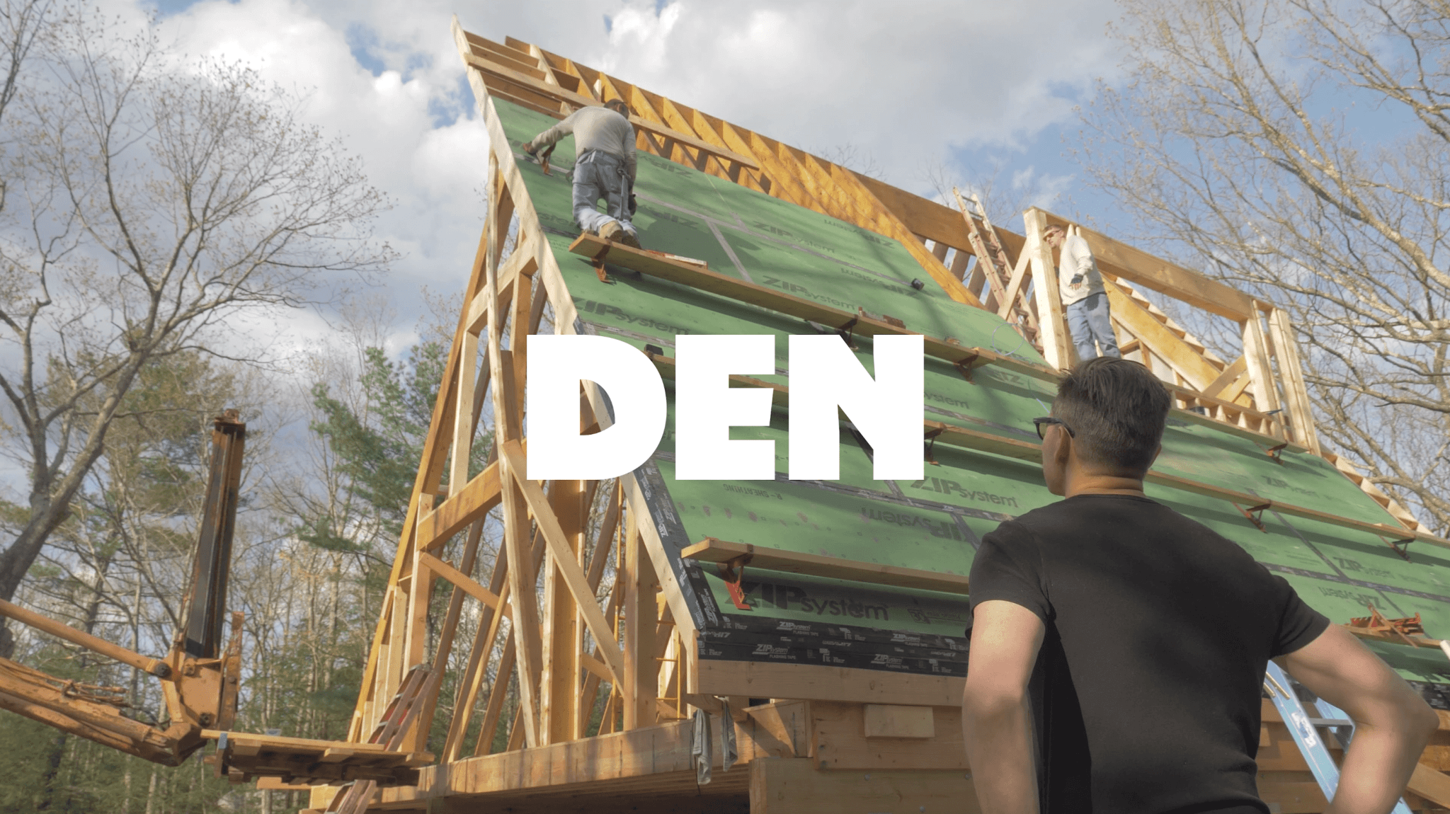DEN Customer Build Video: Nicolas Potts A-frame House DIY Construction - Den