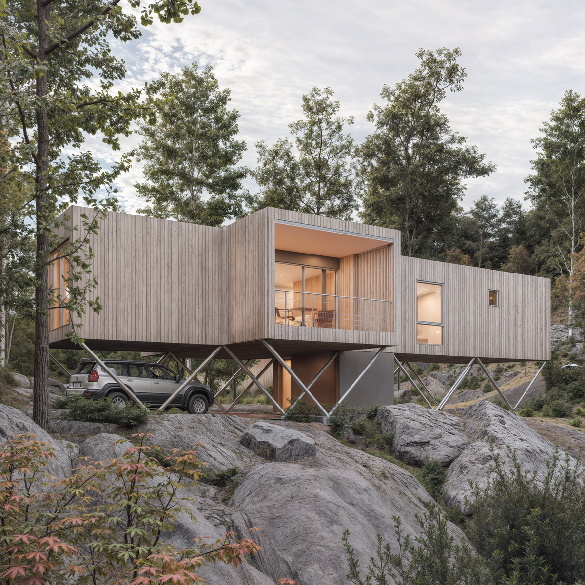 2 Bedroom Modern Treehouse Plans - Download Small Modern House Plans ...