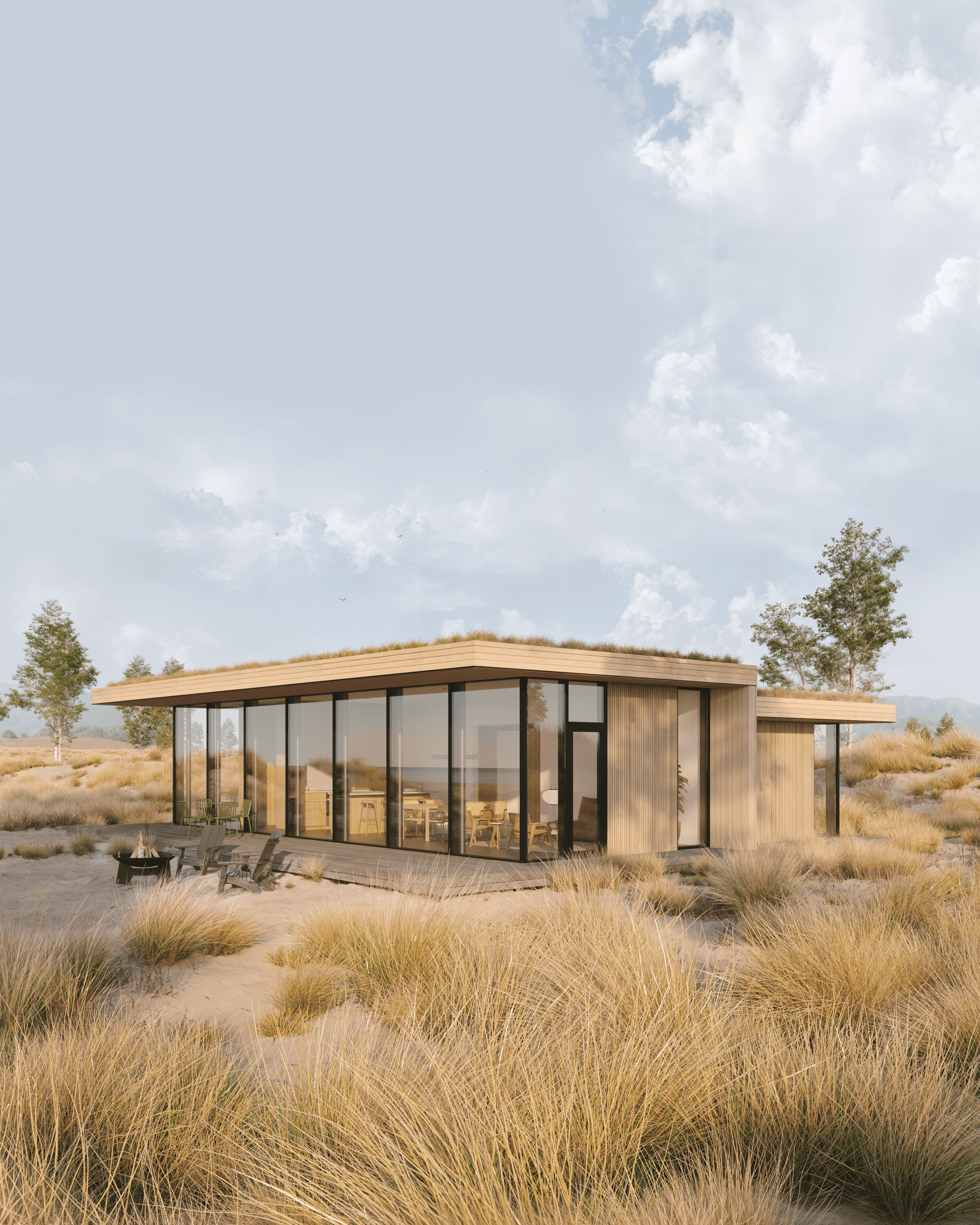 Linear House Family Prefab Deposit