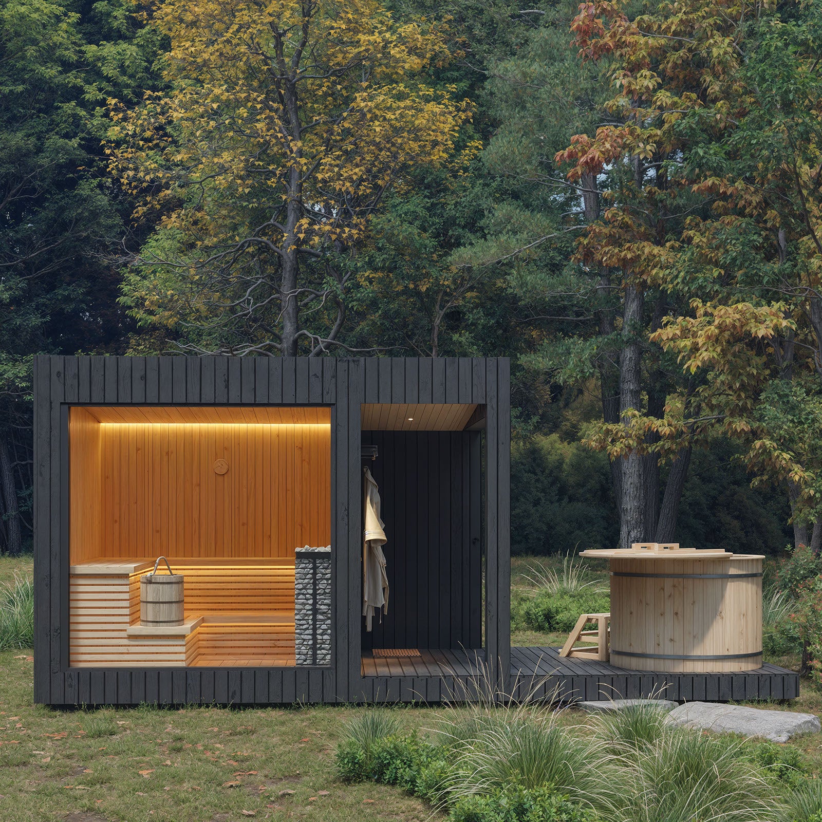 Medium Modern Sauna