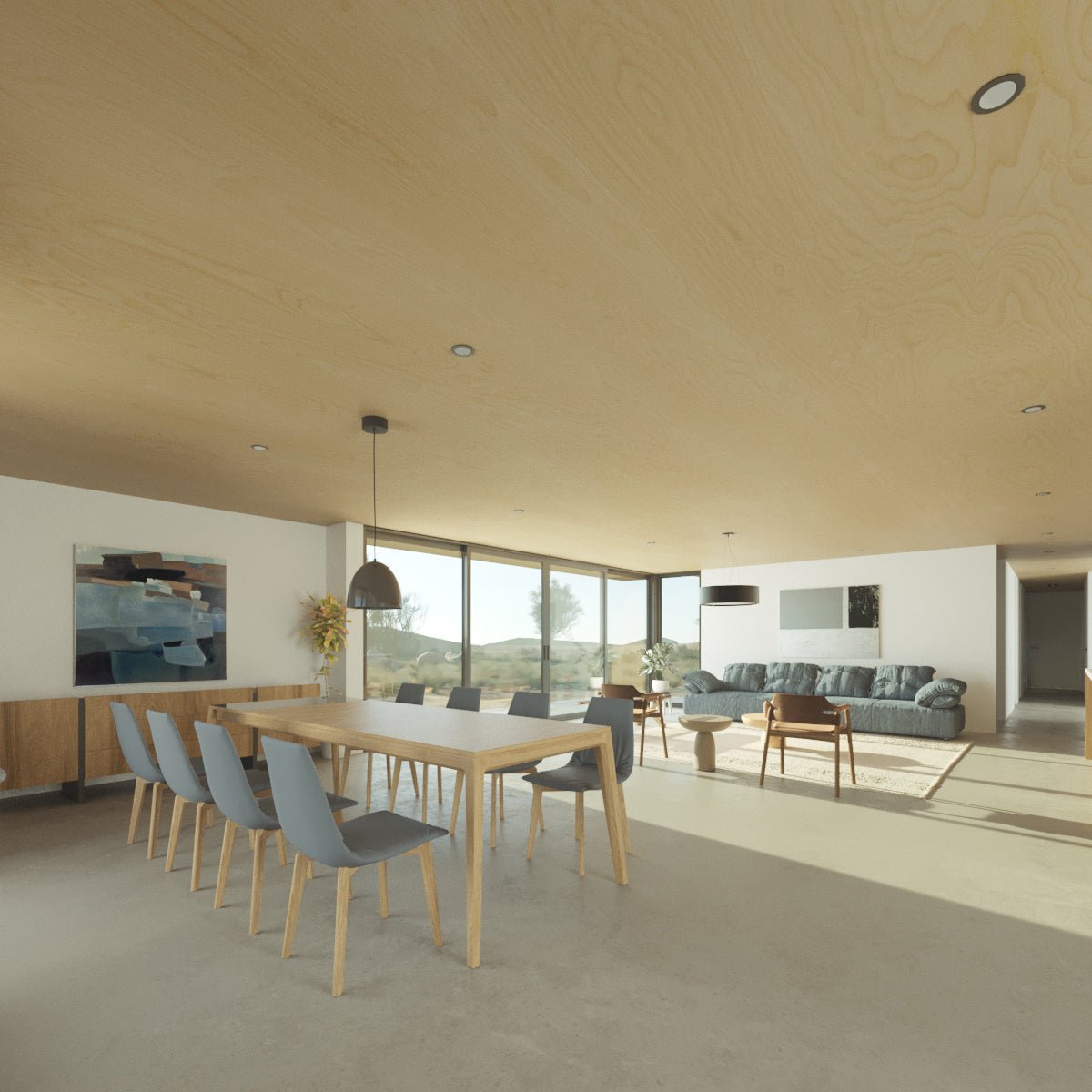 3 Bedroom Modern Ranch House Plans - Download House Plans - Den