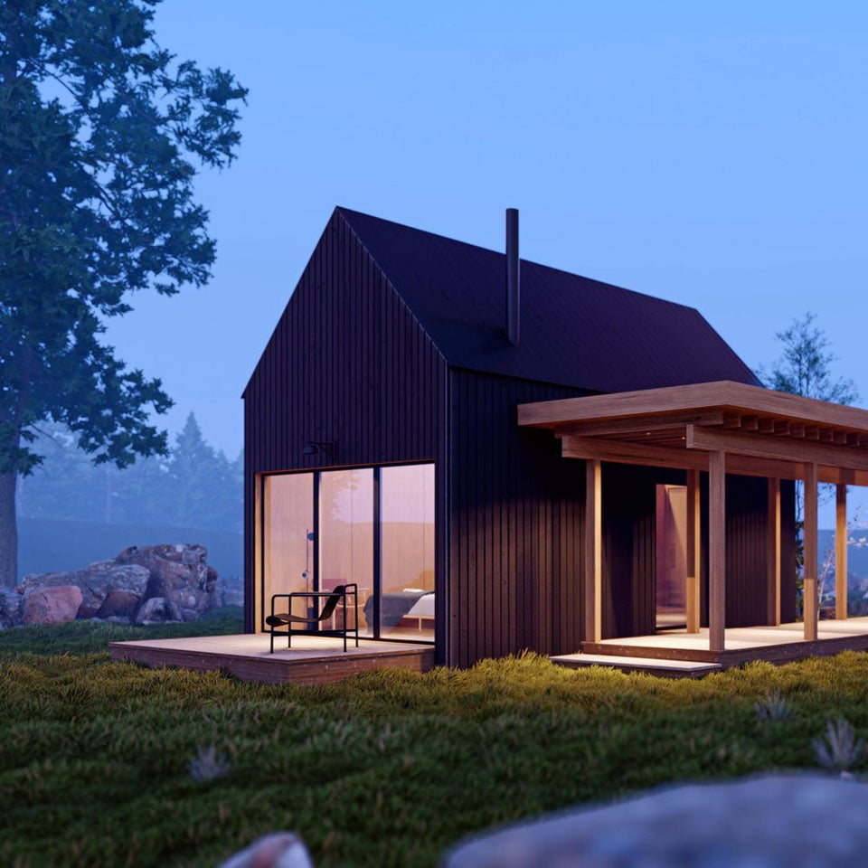 Modern Alpine Tiny House Plans - Download Small House Plans - Den