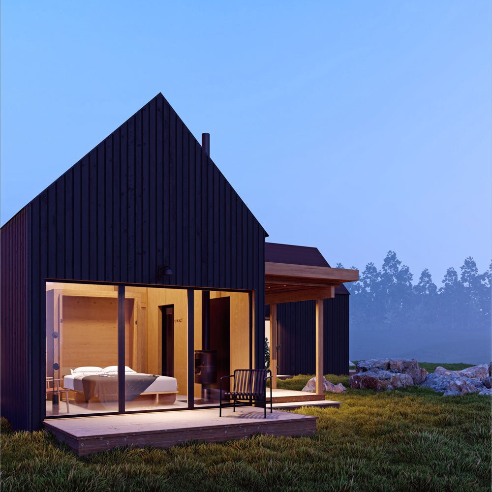Modern Alpine Tiny House Plans - Download Small House Plans - Den