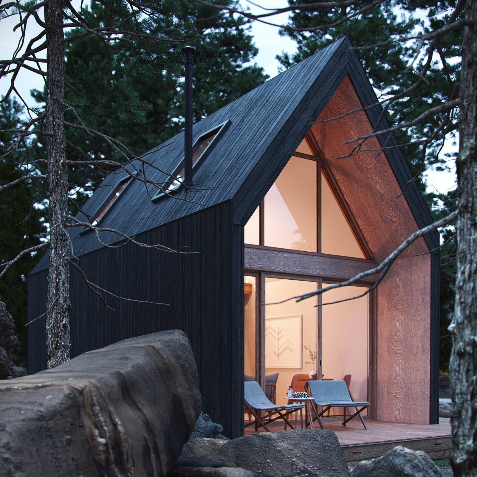 Moderm Cabin Modern Alpine Cabin Plans - Download Small Modern House Plans - Den